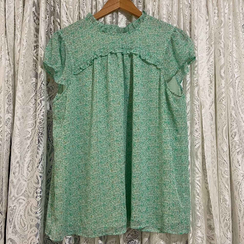 Joie lightweight tunic blouse. Cap sleeves. XL.